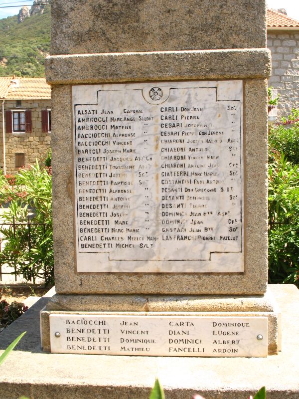 monument aux morts de Monacia d'Aullne